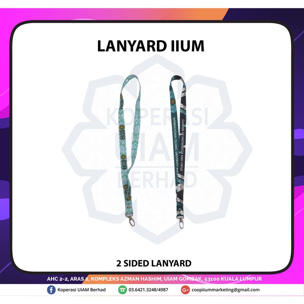 IIUM Lanyard 2 Side Printing (20mm) | Shopee Malaysia