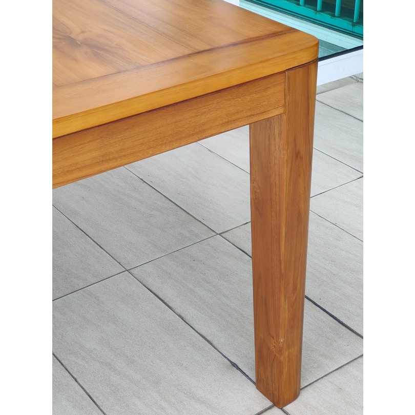 CT Teak Furniture Jati / Teak Wood Dining Table 6 Seater (MRDT-244-180 ...
