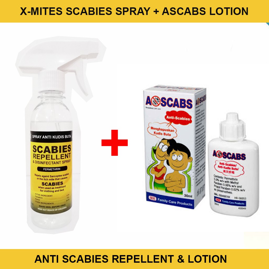 SPRAY BED BUGS HAMA SCABIES KUDIS BUTA ANTI SCABIES 250ML + ASCABS