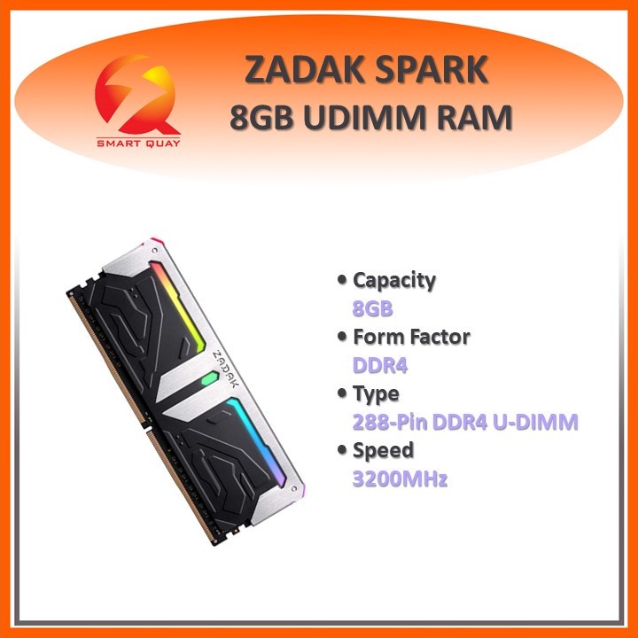 ZADAK SPARK 8GB DDR4 3200MHz RGB UDIMM RAM | Shopee Malaysia