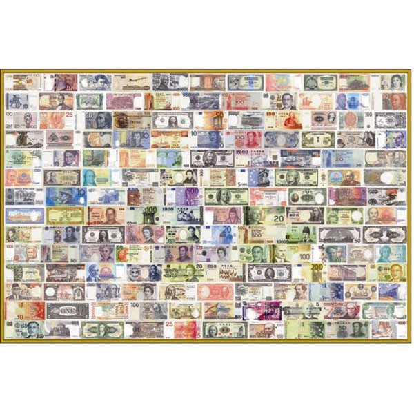 Playable [P2 Puzzle] World Banknote Puzzle 1,000 Pieces 01-002 | Shopee ...