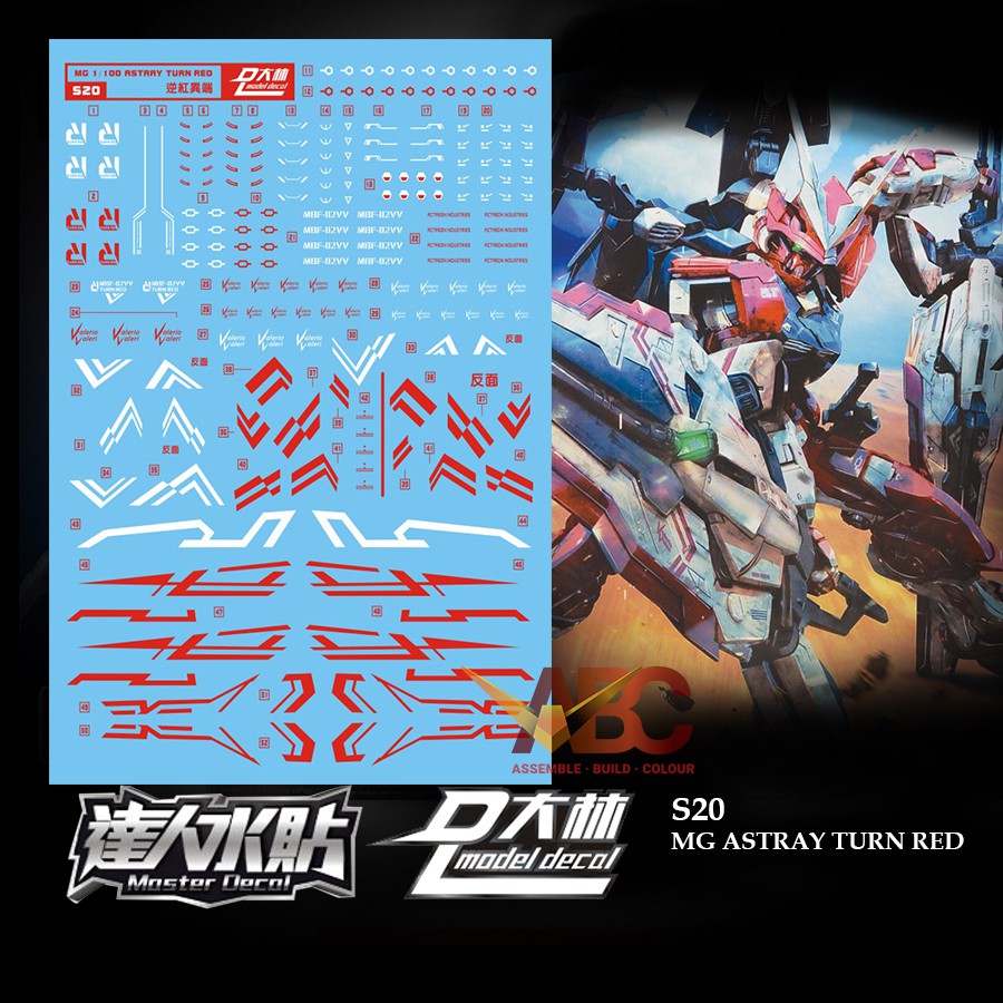 [Dalin] Waterslide Decal - S20 MG 1/100 Astray Turn Red MBF-02VV Model ...