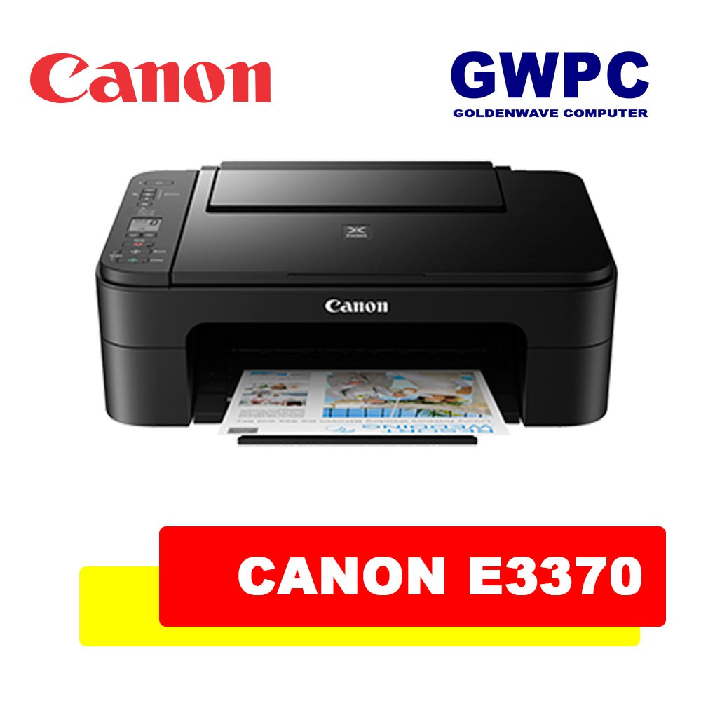 Canon Pixma E3370 Compact Wireless All-In-One with LCD | Shopee Malaysia