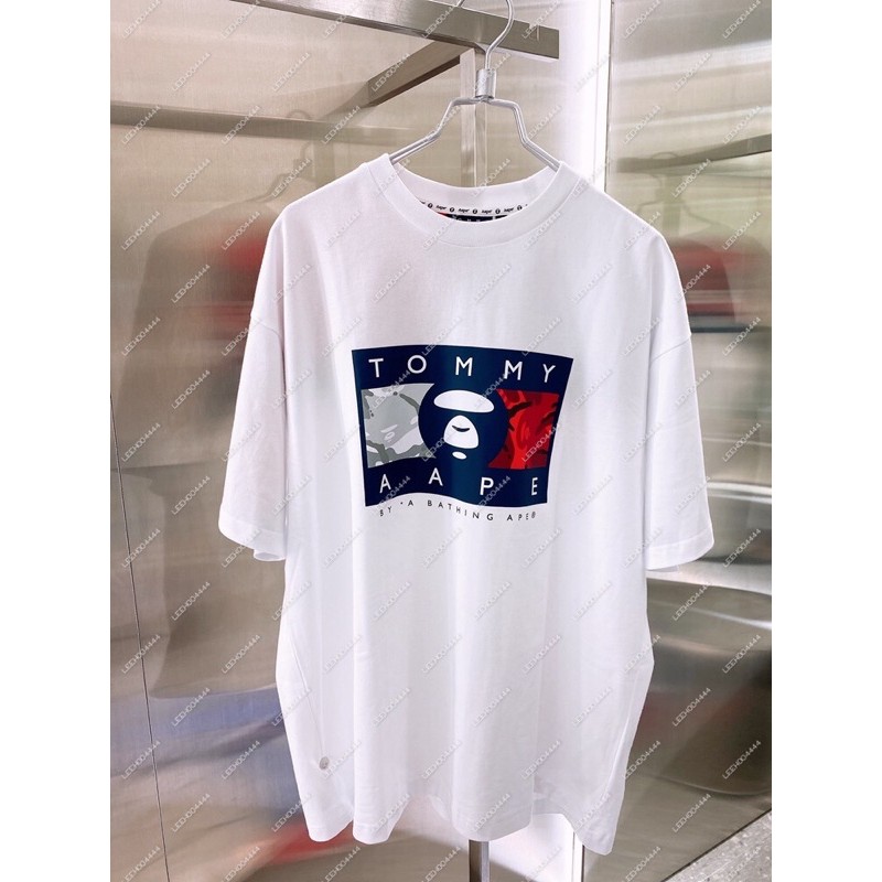 憧れの aape×tommy Tシャツ 白 サイズ