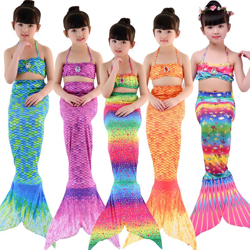 Children's Mermaid Swimsuit Clothing Tail Little Girl Princess Dress