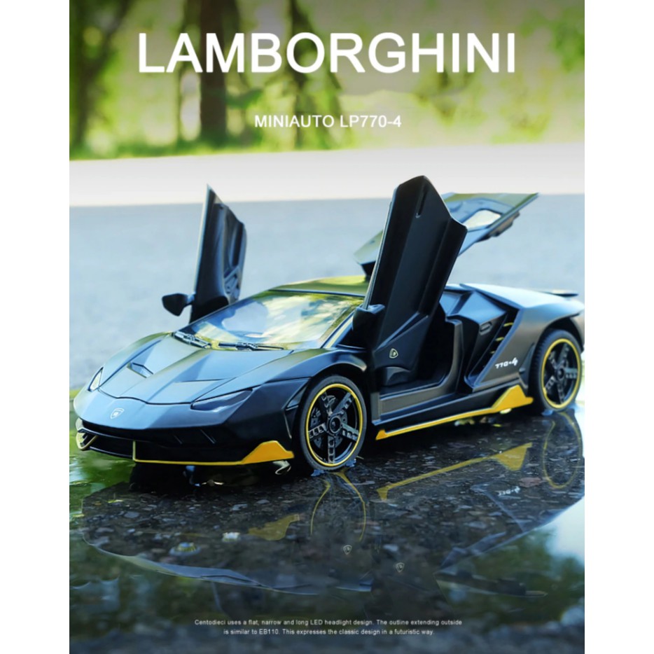 1:32 Lamborghini LP770 Car Alloy Sports Car Model Diecast Sound Super ...