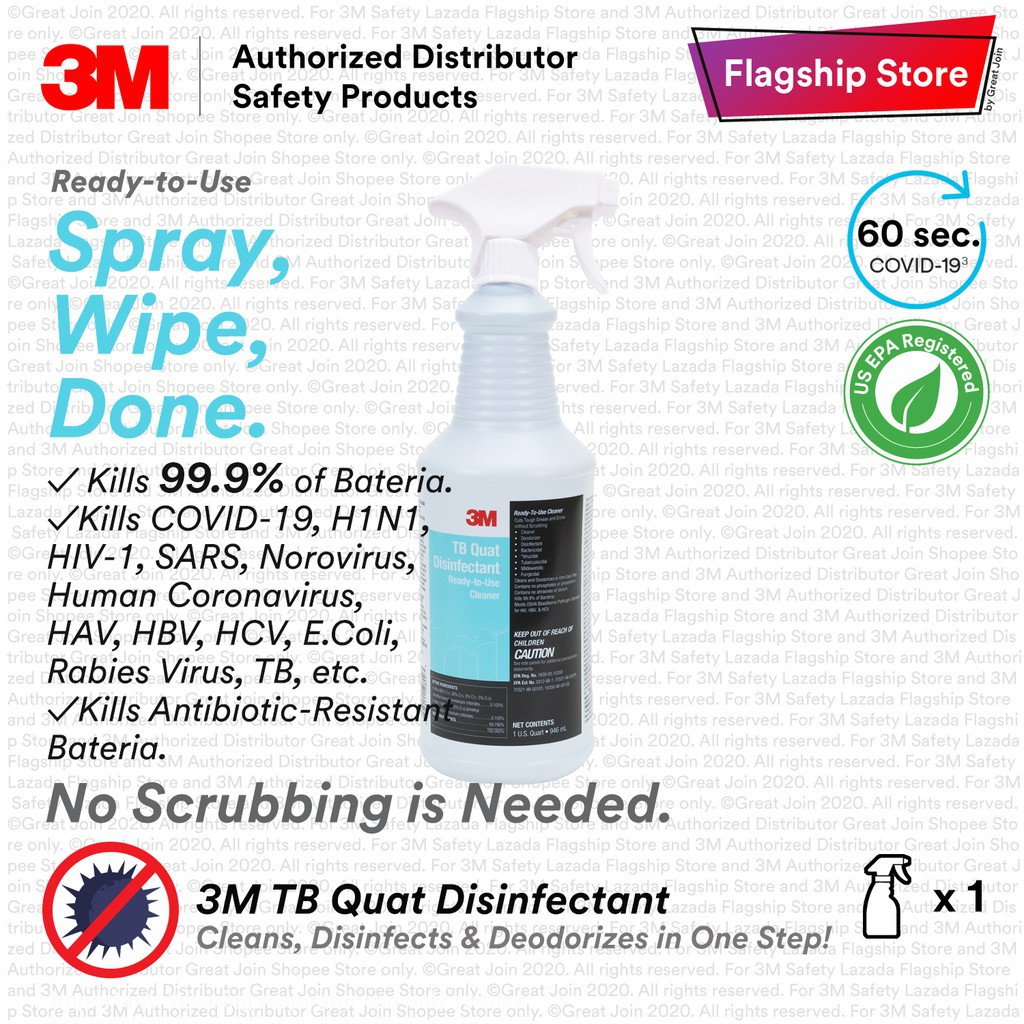 disinfectant disinfectant spray 3M TB Quat Disinfectant Ready to Use