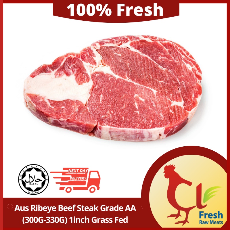 Australia Ribeye Beef Steak Grade AA 1inch Grass Fed | Shopee Malaysia