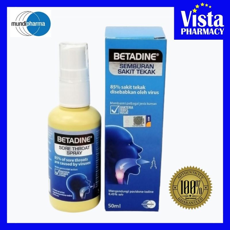 [Exp 5/2025] Betadine Sore Throat Spray (Povidone Iodine) 50ml Semburan Sakit Tekak Shopee