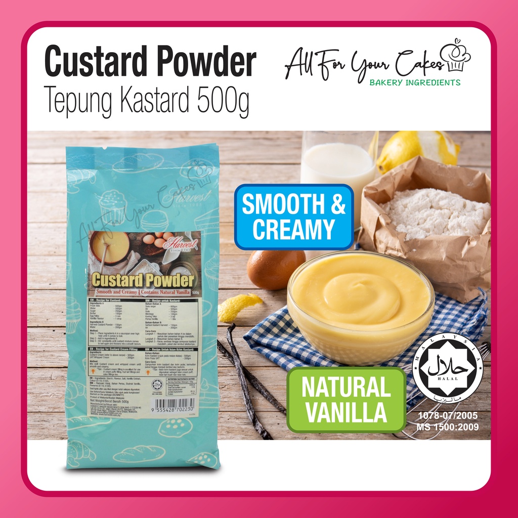 HALAL - Custard Powder 500 Gms - suitable for BREAD, CAKE, COOKIES ...