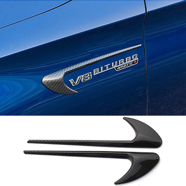 4x AMG Sticker Emblem Logo Aufkleber Mercedes - Aluminium Neu