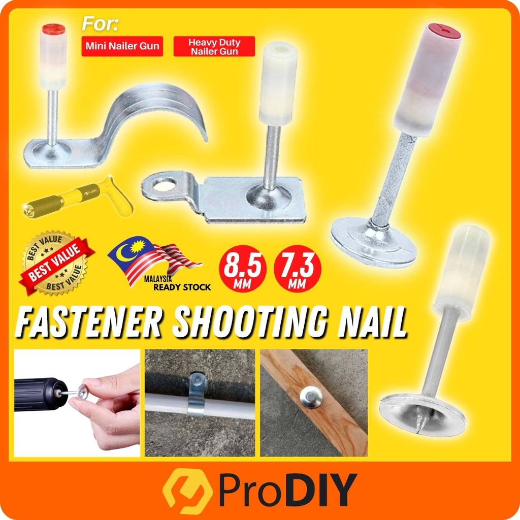 10PCS 7.3/8.5mm Nail Artifact Rivet Fastener Conduit Shooter Ceiling