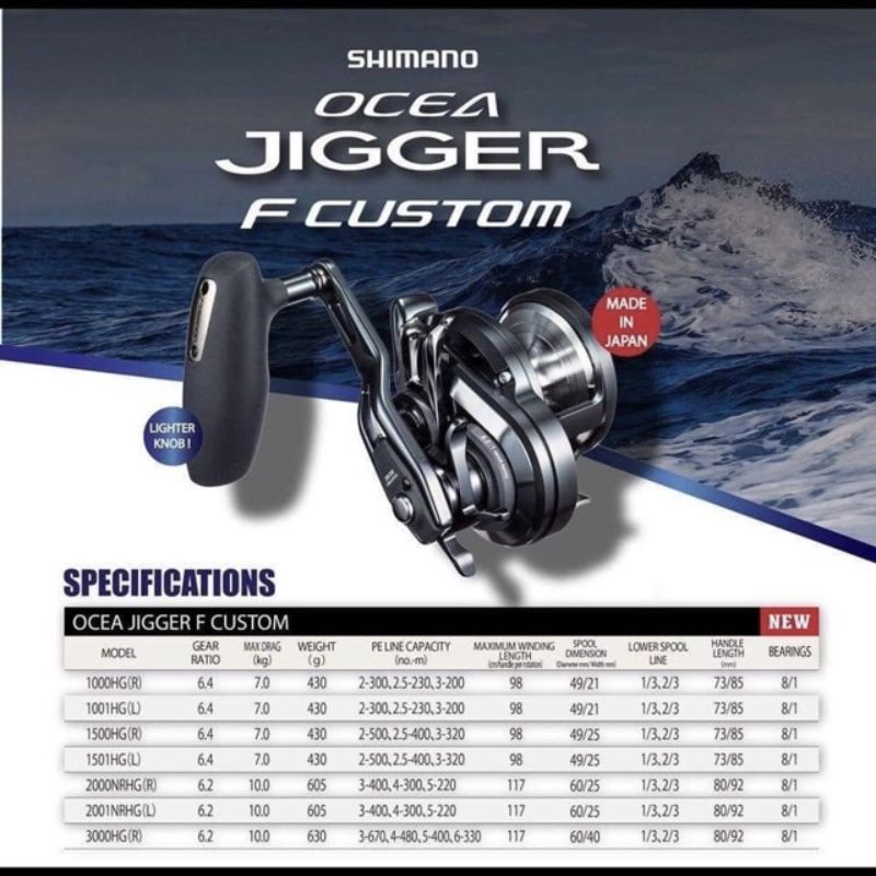 OCEA JIGGER F CUSTOM 1501HG オシアジガー SHIMANO OCEA JIGGER F CUSTOM 1500/1501 | Shopee Malaysia