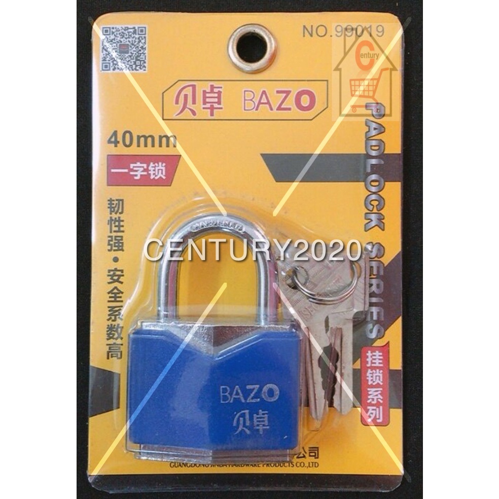 BAZO Padlock Premium Quality Anti Rust Pad Lock 40mm | Shopee Malaysia