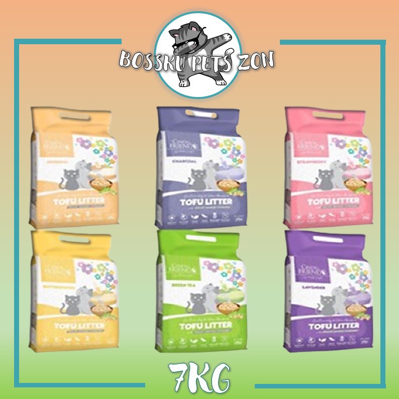 Cindy & Friend Tofu Cat Litter 7 liter (Original, Strawberry, Green