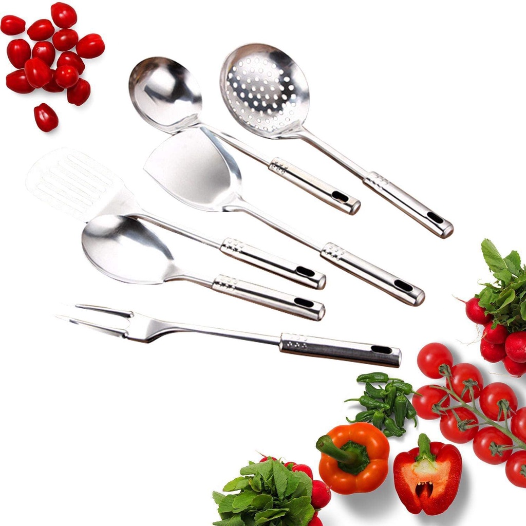 MengShop 7 IN 1 Set Kitchen Utensils Multi-Functional Stainless Steel ...