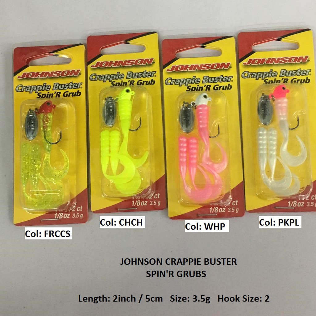 JOHNSON CRAPPIE BUSTER SPIN'R GRUB Fishing Bait
