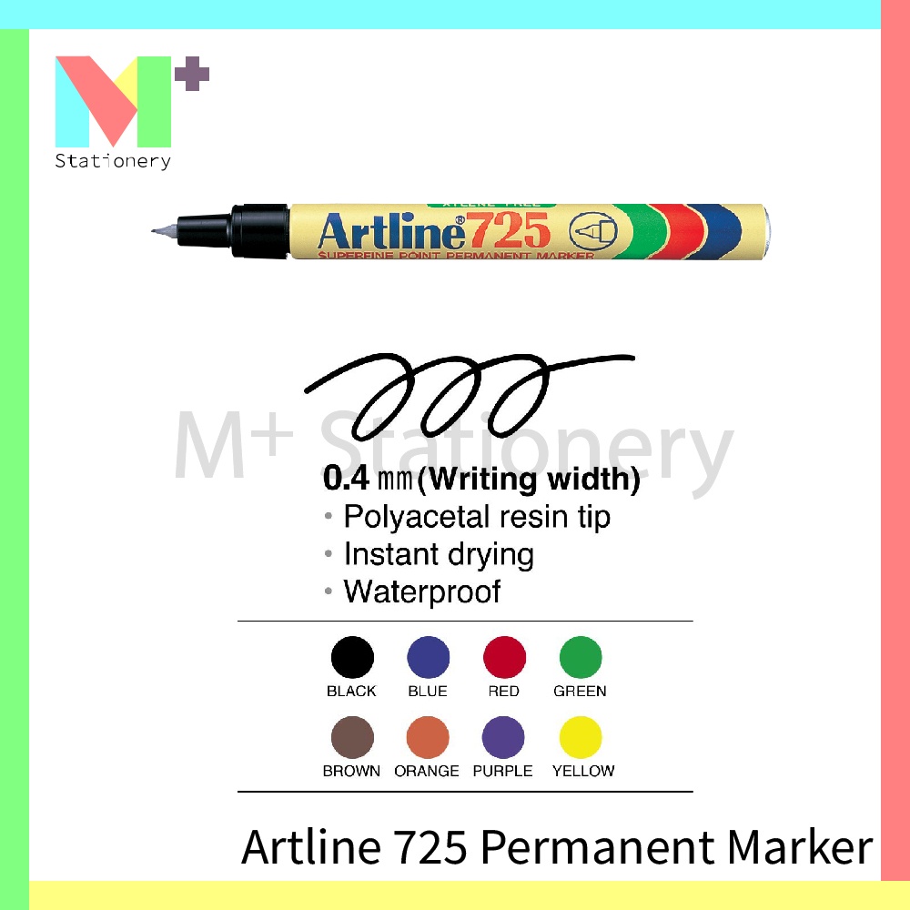 Artline 725 Superfine Point Permanent Marker Pen Per PCS 0.4MM EK-725