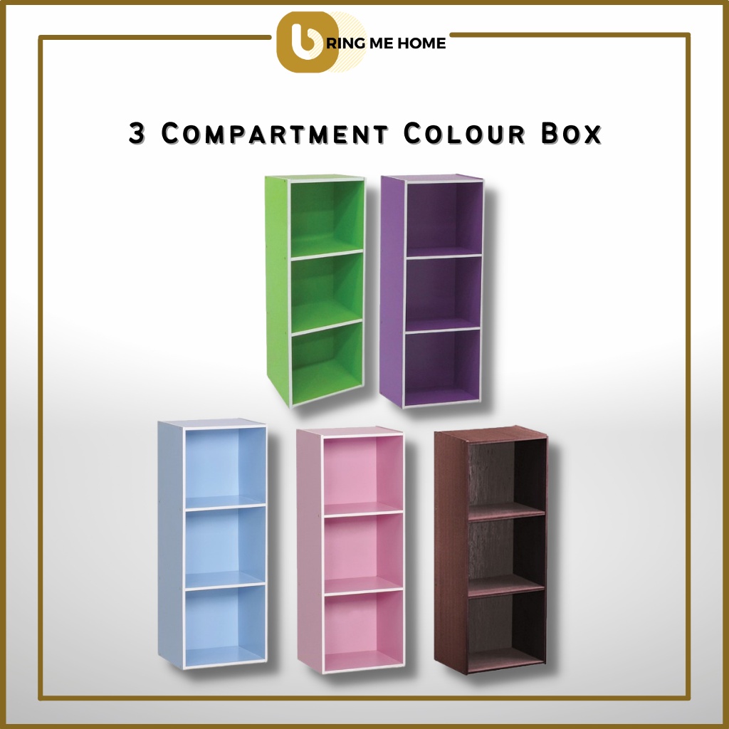 MULIA 3 Tier Rack Book Rack Bookshelf Book Shelf Rack Bookcase Display ...