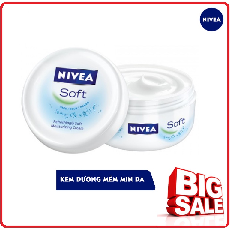 Nivea Soft Crème Emollient Cream Replenishes & Balances Skin Moisture ...