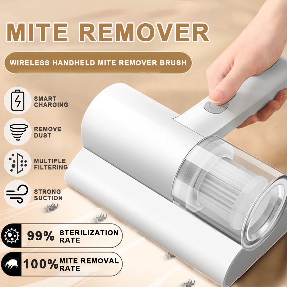 15000PA Dust Mite Vacuum Wireless Handheld Mite Remover Brush for Bed Quilt  Cold Light Acaricide Disinfection USB Rechargeable Bed Vacuum Cleaner |  Shopee Malaysia