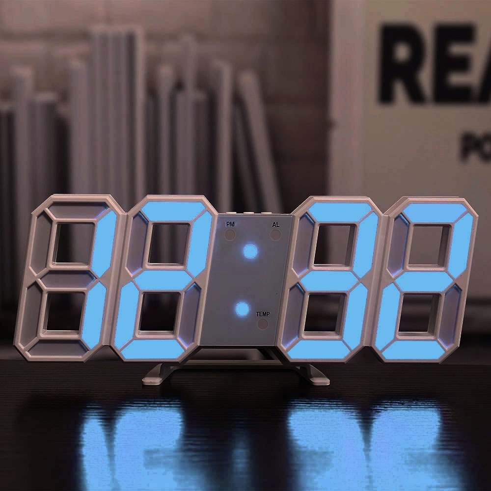LEBRON Digital Alarm Clocks 3D LED Wall Clocks Hanging Watch Table ...