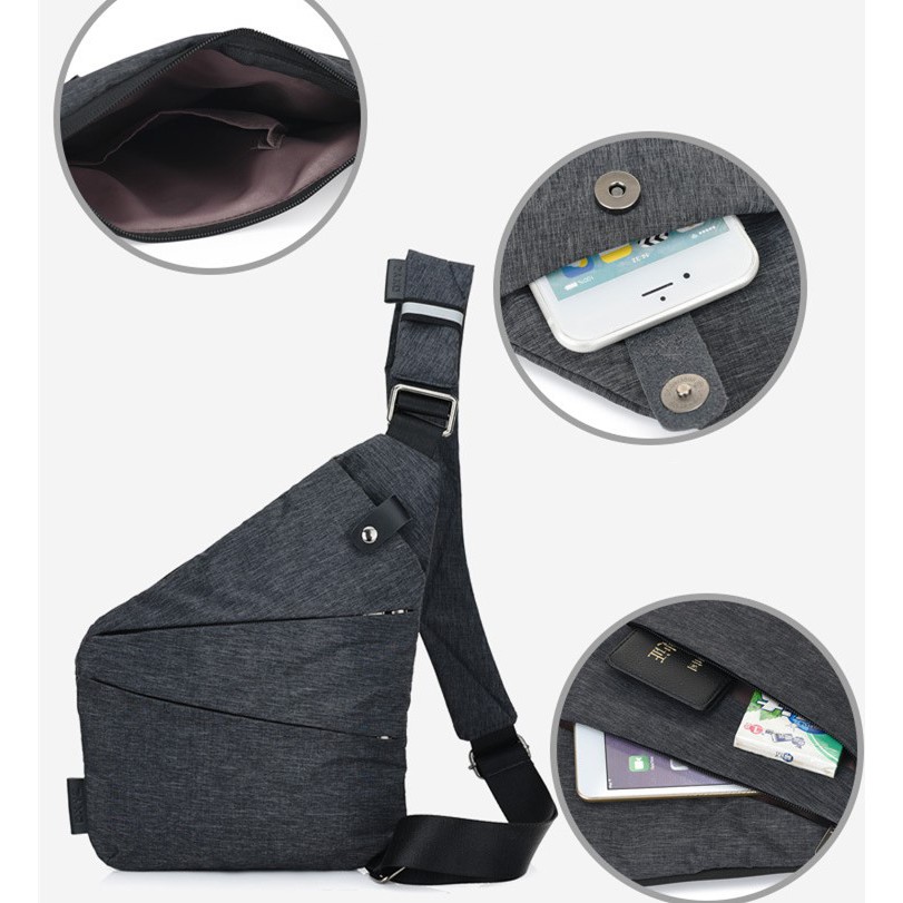 Cool Anti Theft Ultra Slim Sling Bag Chest Shoulder Crossbody Beg Bags Shopee Malaysia