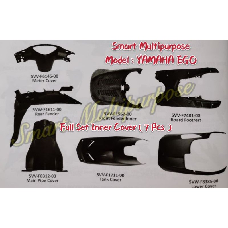 YAMAHA EGO HLD FULL INNER COVER ( 7 Pcs ) | Shopee Malaysia