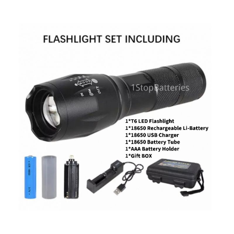 T26LED Handheld Flashlight with Bluetooth and Waterproof Features