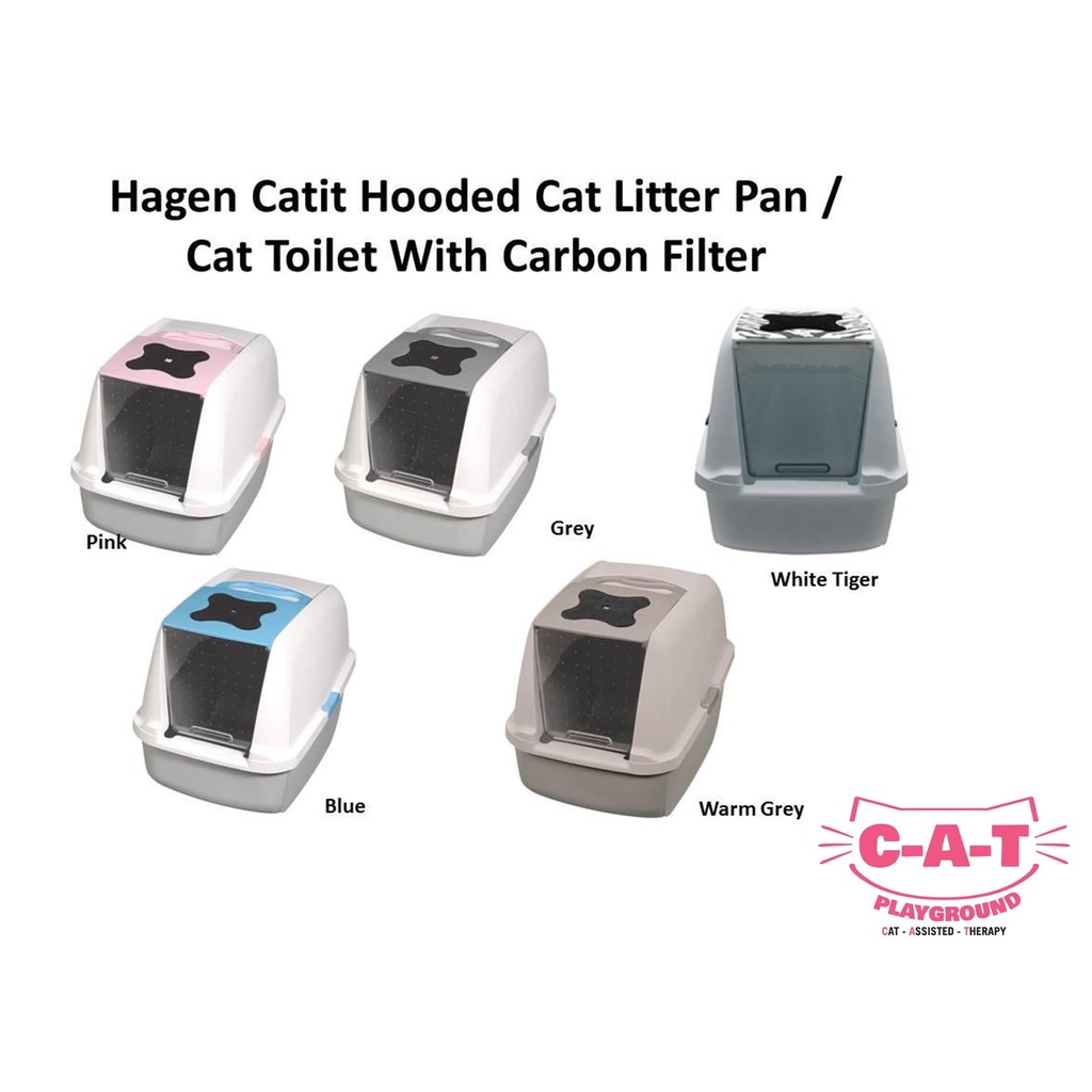 Catit Hooded Cat Litter Pan Cat Toilet Tandas Kucing Shopee Malaysia