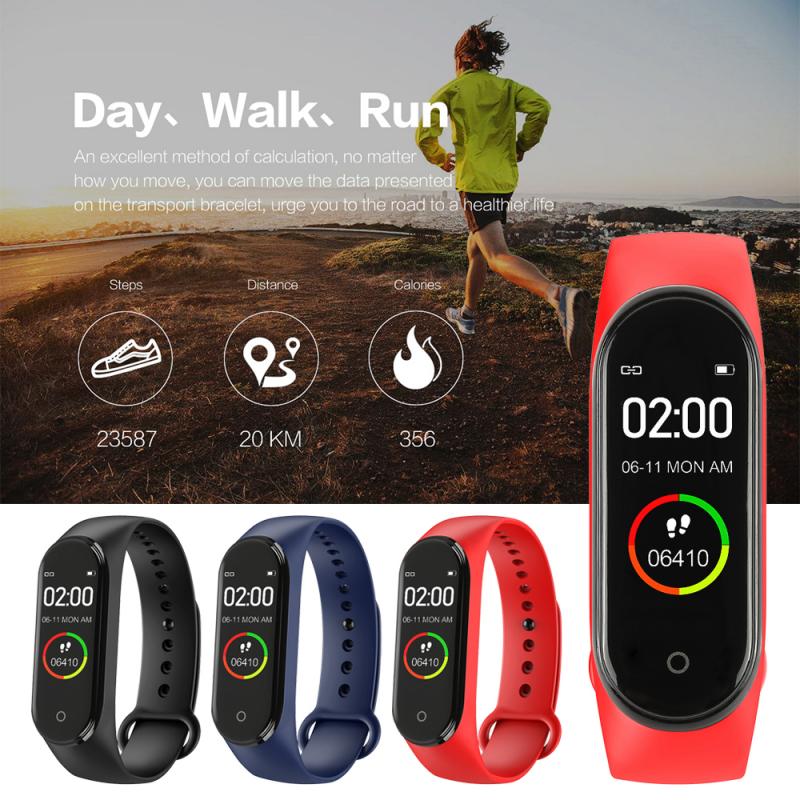 Smart Watch M4 Blood Pressure Fitness Tracker smart Bracelet Heart