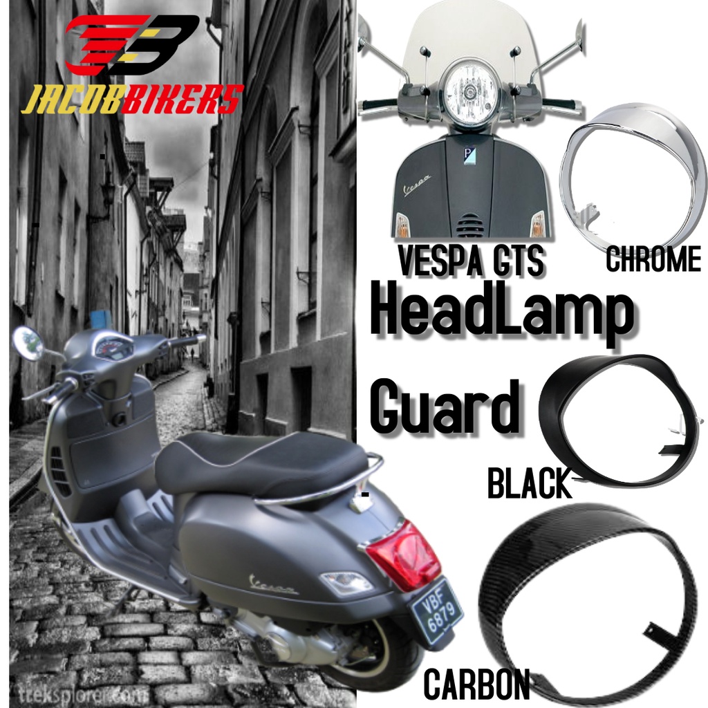 VESPA GTS ABS Headlight Grill Cover HeadLamp Guard Front Trim Guard