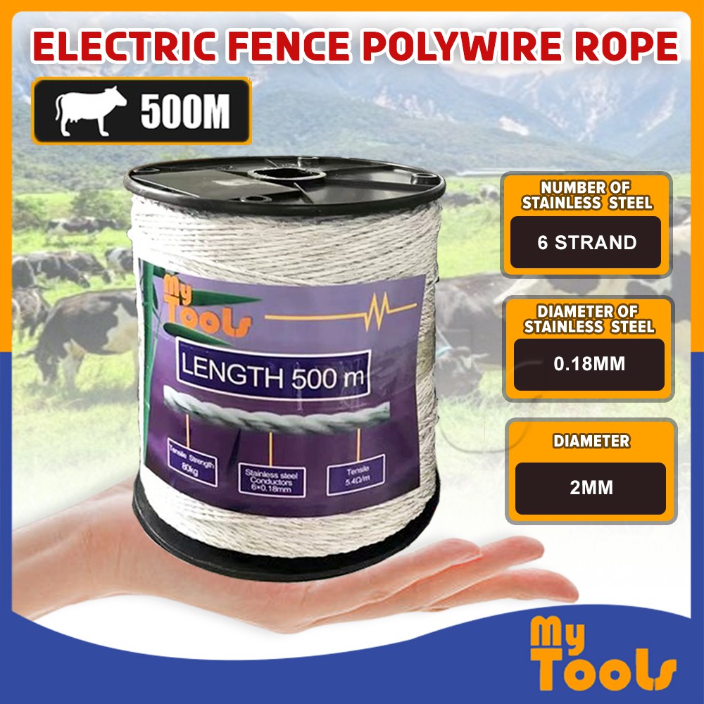 Mytools Electric Fence Poly Wire High Quality 500M White Polywire With ...