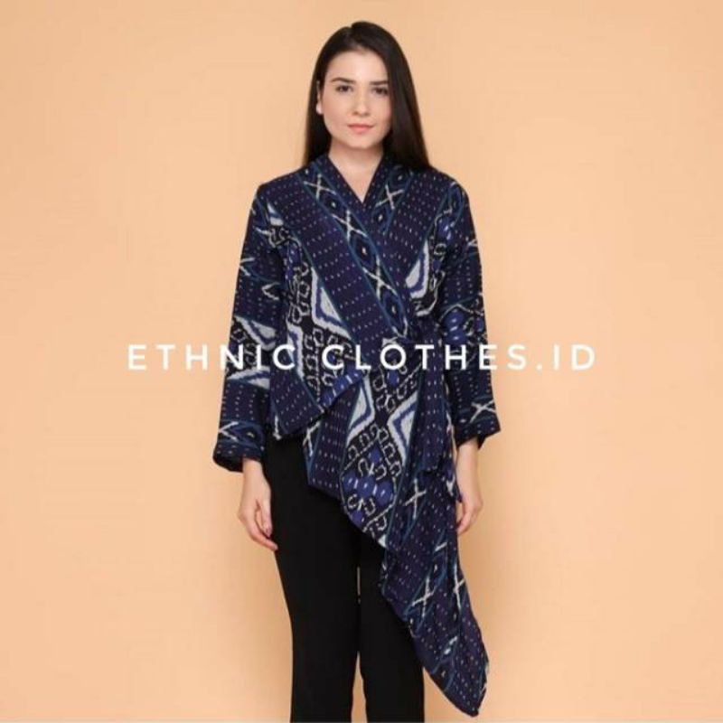 Osaka blouse Tops Women's batik Woven rote navi premium | Shopee Malaysia