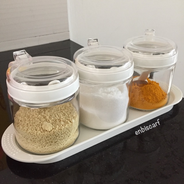 BARKORG SPICE JAR IKEA Glass spice jar 3pcs Shopee Malaysia