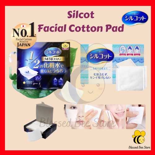 Unicharm Silcot Facial Cotton Puffs & Pads ( Uru Uru || Natural ...