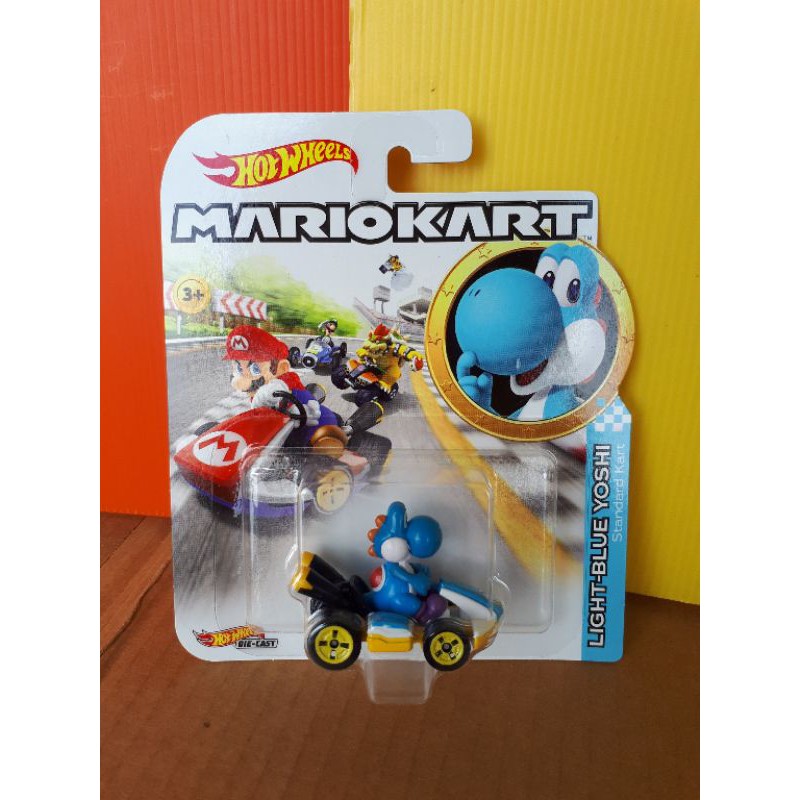 Hot Wheels Mario Mariokart Light-Blue Yoshi standard kart | Shopee Malaysia