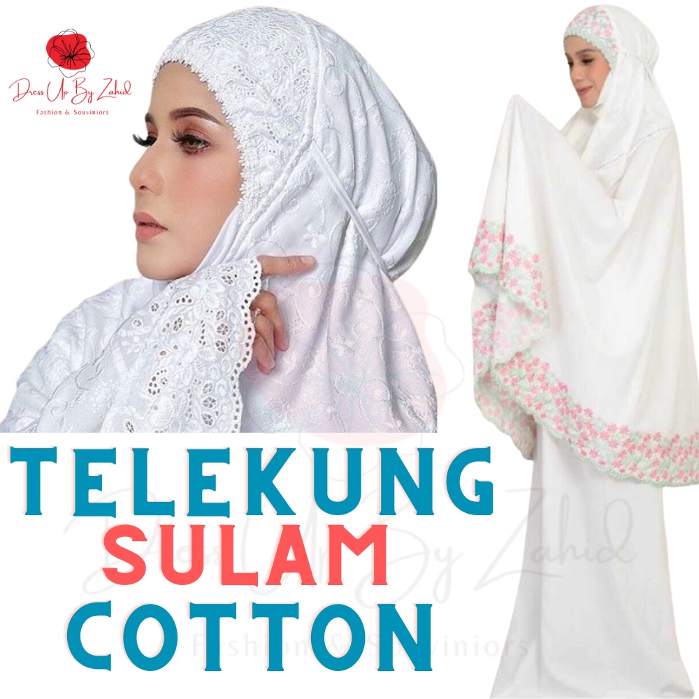 🌟READY STOCK🌟 Telekung Cotton Sulam || Telekung Dewasa || Telekung ...