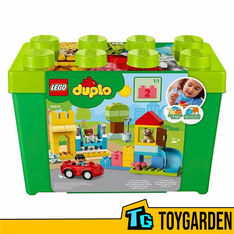 LEGO DUPLO 10914 Classic Deluxe Brick Box with Storage & Toy Car