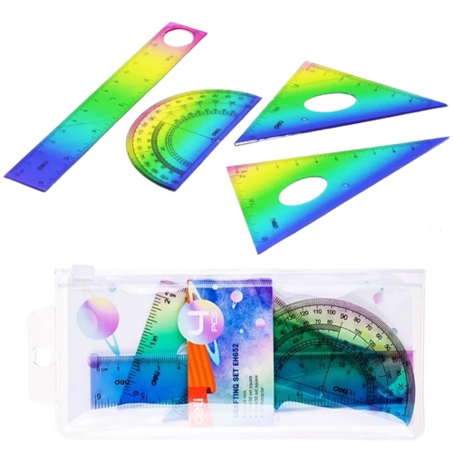 Easy To Use And Carry Geometry Set (4 Pcs Pack 2 Patterns) Shopee