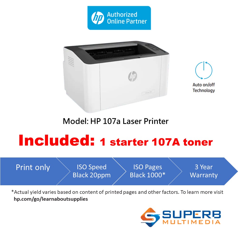 Hp Laser 107a 107w Printer 108a 108w Printer Shopee Malaysia 4673