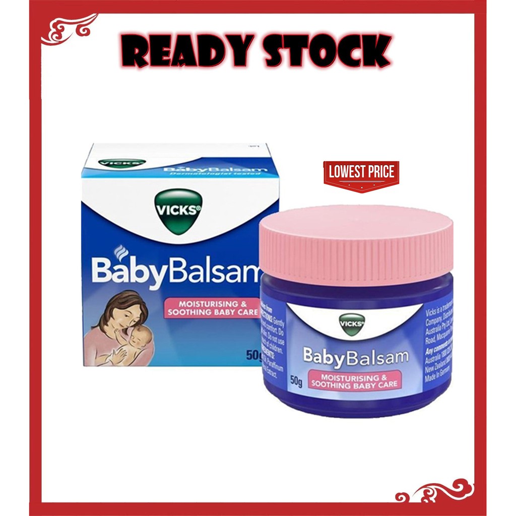 Vicks Baby Balsam Decongestant Chest Rub 50g (From Australia) Shopee