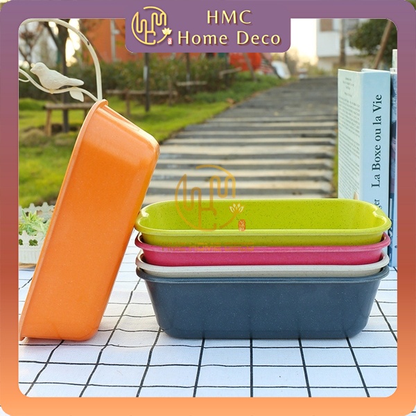 Visual Reference: Hmc Shallow Rectangular Fiber Planter Box Length 21Cm Biodegradable Pot
