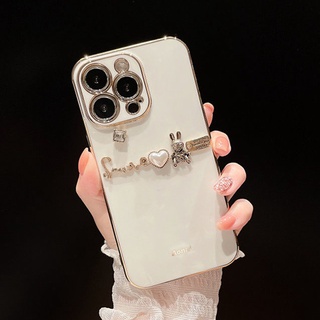 For Apple iPhone 14 Pro Max 13 12 11 Plating Diamond Case