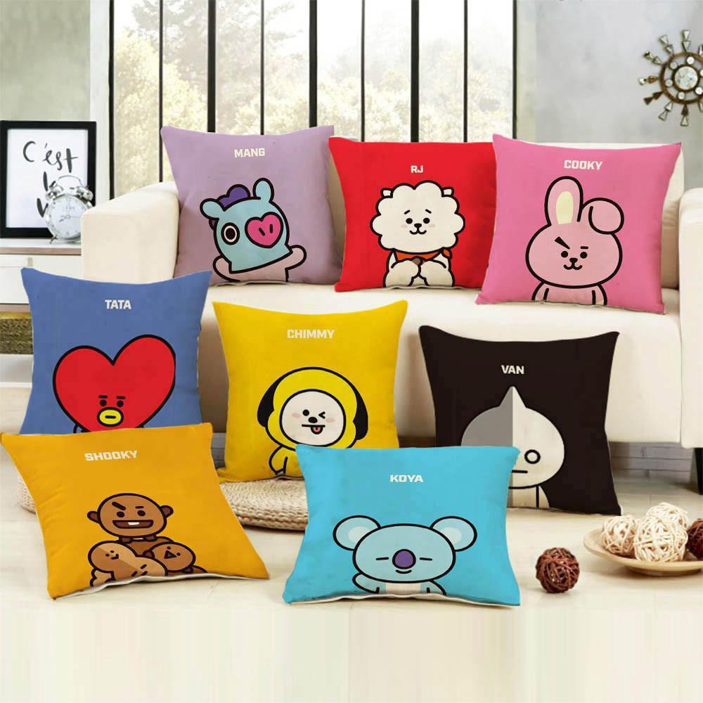 Bts BT21 Pillow Size 40 x 40 cm Soft And Soft Dacrono Material/BTS SOFA ...