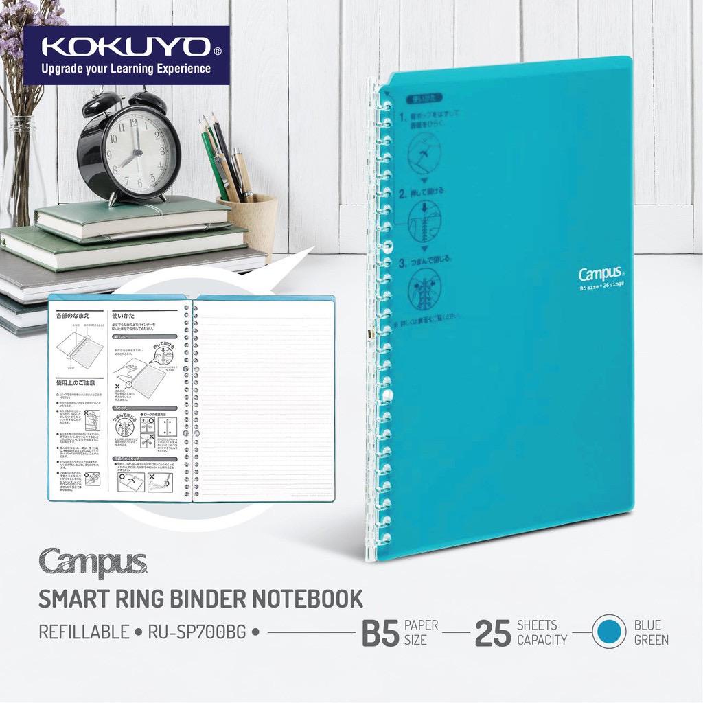 Kokuyo Campus Smart Ring Binder Notebook A5 / B5 (Refillable) Shopee