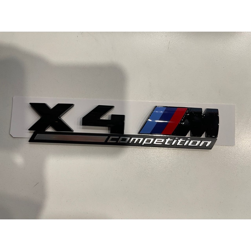 Bmw X M Competition Emblem Logo Wording Metal Gloss Black Bmw X M Competition Emblem Logo