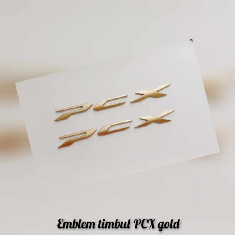 Pcx Embossed 3D Gold Embossed Emblem Not Embossed Sticker | Shopee Malaysia
