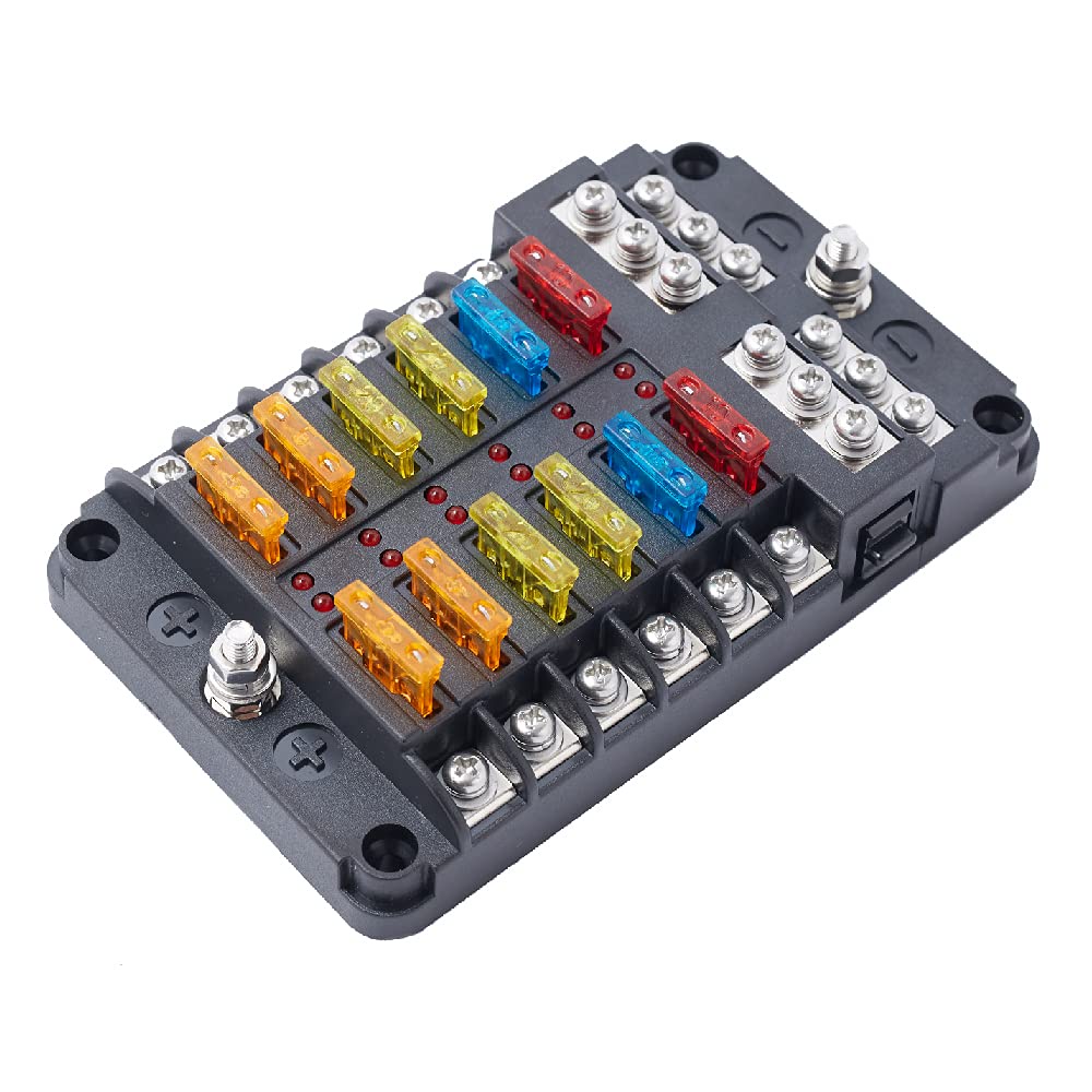 High-end 12V, 24V 12-Way Car Fuse Box - Ensuring Safety For Car Circuit ...