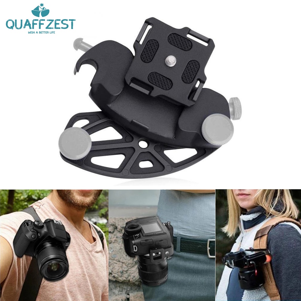 Cintura Multifunzione Regolabile Per Fotocamera - Nera, In Nylon, Adatta A Tutti I Modelli